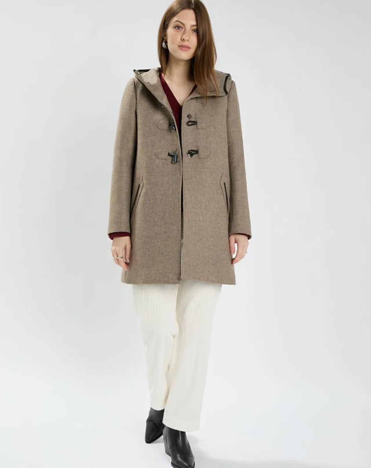 Manteau en Laine mélangée Meros beige