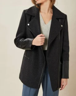 Manteau en Laine mélangée Mélanie anthracite