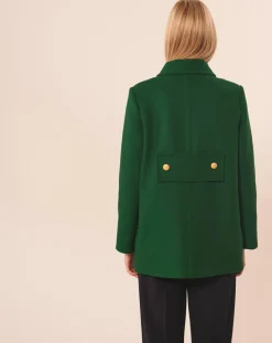 Manteau en Laine mélangée Marc émeraude