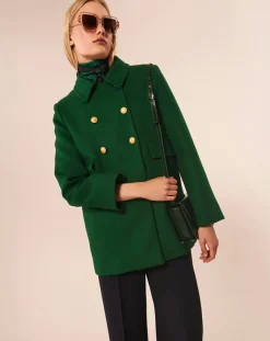 Manteau en Laine mélangée Marc émeraude