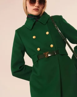 Manteau en Laine mélangée Marc émeraude