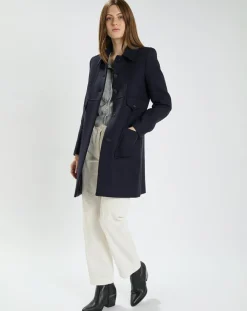 Manteau en Laine mélangée Maja nuit
