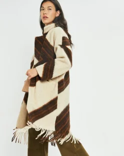 Manteau en Laine mélangée Nil café/beige