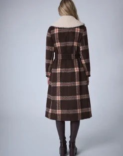 Manteau en Laine mélangée Pilou Tartan unique