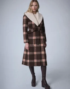 Manteau en Laine mélangée Pilou Tartan unique