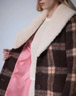 Manteau en Laine mélangée Pilou Tartan unique
