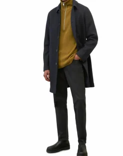 Manteau en Laine mélangée raglan noir
