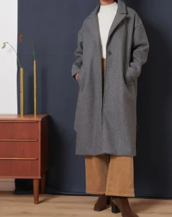 Manteau en Laine mélangée Tracy granit