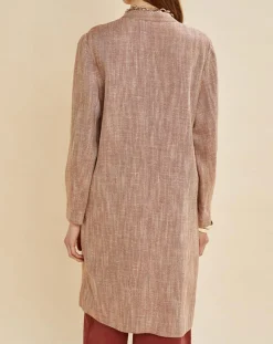 Manteau en Lin mélangé Martini terre/écru
