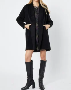 Manteau façon peignoir noir