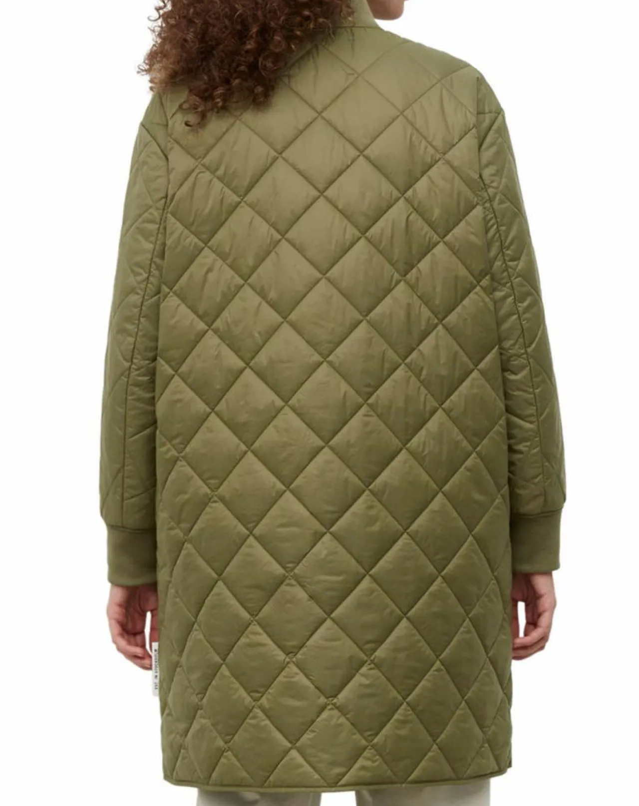 Manteau long matelassé kaki