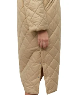Manteau long matelassé Oversize beige