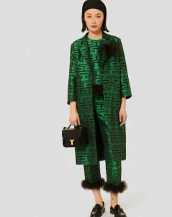 Manteau Martin imprimé vert