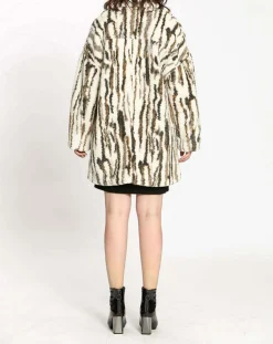 Manteau Nora blanc/khaki