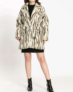 Manteau Nora blanc/khaki