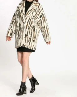 Manteau Nora blanc/khaki