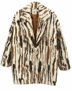 Manteau Nora blanc/khaki