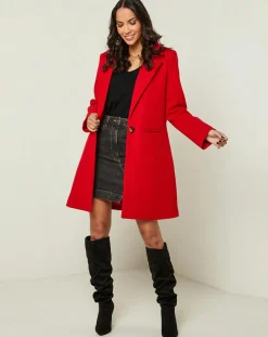 Manteau rose rouge