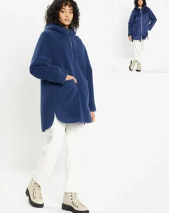 Manteau réversible en Fausse Fourrure Avi Mont indigo