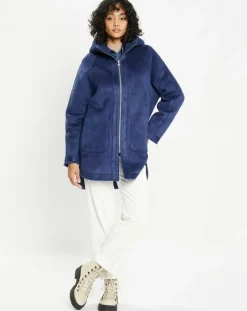 Manteau réversible en Fausse Fourrure Avi Mont indigo