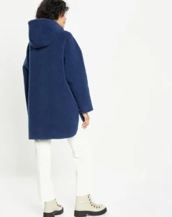 Manteau réversible en Fausse Fourrure Avi Mont indigo