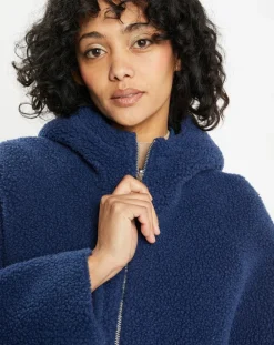 Manteau réversible en Fausse Fourrure Avi Mont indigo