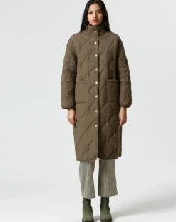 Manteau réversible Marie kaki/beige