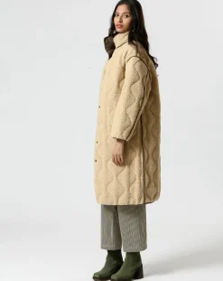 Manteau réversible Marie kaki/beige