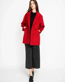 Manteau Sandra bordeaux