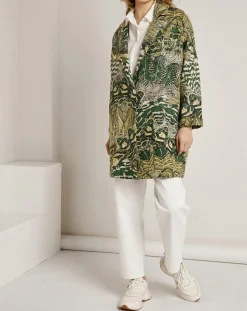 Manteau Victoria à motifs vert