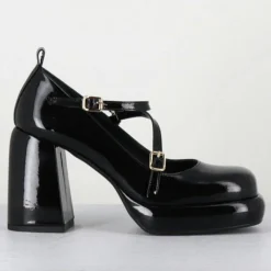 Mary Jane en Cuir abra noires - Talon : 9.5cm