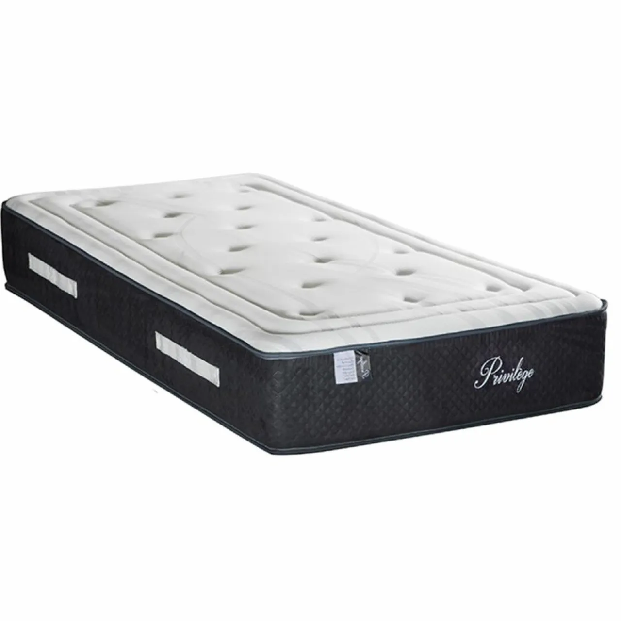 Matelas Mémoire de forme Privilège anthracite/blanc - 90x200 cm