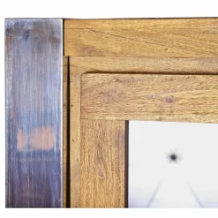 Meuble haut structure inox Acacia Stainless III Marron - 140x45x160 cm