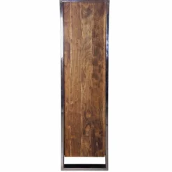 Meuble haut structure inox Acacia Stainless III Marron - 140x45x160 cm