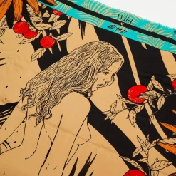 Mini Foulard Palm Lady turquoise - 54x54 cm