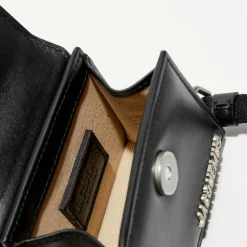 Mini sac à main en Cuir Le Chiquito noir - 12x6 cm