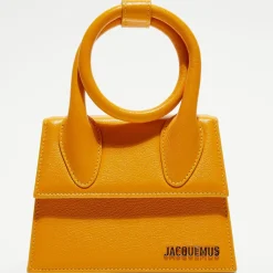Mini sac à main en Cuir Le Chiquito Noeud orange - 18x13.5 cm