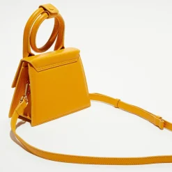 Mini sac à main en Cuir Le Chiquito Noeud orange - 18x13.5 cm