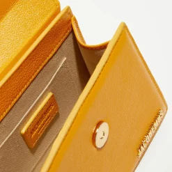 Mini sac à main en Cuir Le Chiquito Noeud orange - 18x13.5 cm