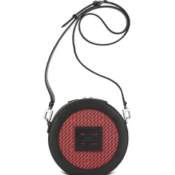 Mini Sac en Toile enduite & Cuir Medoc rouge/noir - 13x13x5.5 cm