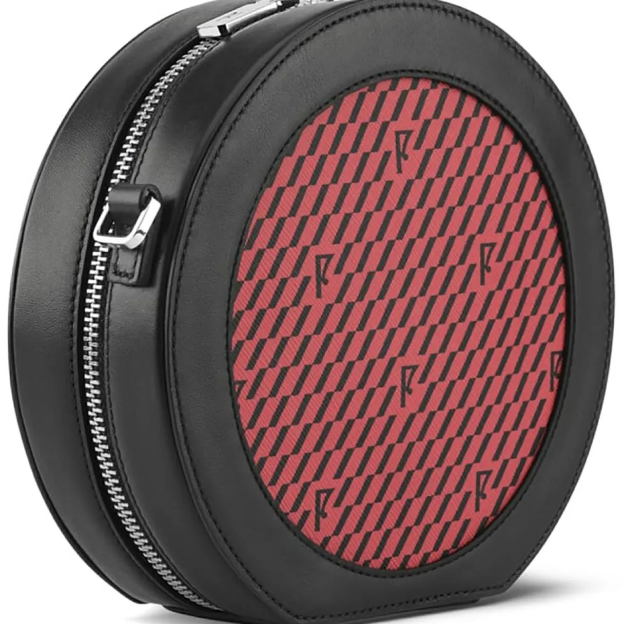 Mini Sac en Toile enduite & Cuir Medoc rouge/noir - 13x13x5.5 cm