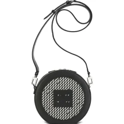 Mini Sac en Toile enduite & Cuir Medoc noir/blanc - 13x13x5.5 cm