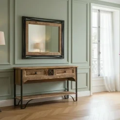 Miroir design Manguier Pondicherry Noir - 104x3x74 cm