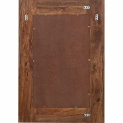 Miroir peau de vache bois sculpté manguier terranova marron - 100x4x70 cm