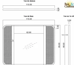 Miroir tendance Manguier Farm II Naturel - 110x3x85 cm