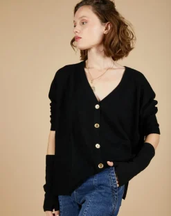 Mitaines 100% Cachemire Mindy noires