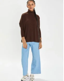 Mitaines 100% Cachemire poignets en côtes Mindy mocha