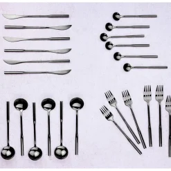 Ménagère Abel noire - 24 pièces