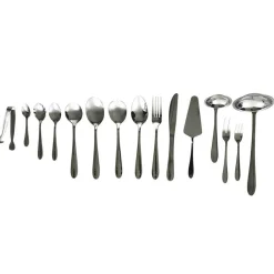 Ménagère avec coffret en bois & tiroir noire - 84 pièces