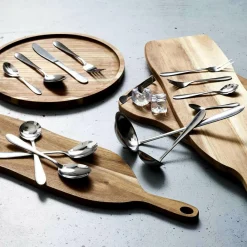 Ménagère avec coffret en bois & tiroir noire - 84 pièces